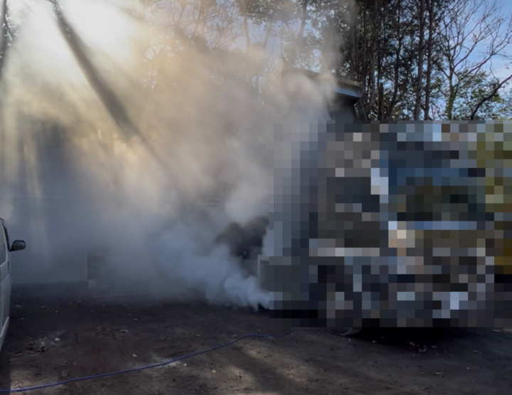 休車期間ゼロでDPF洗浄(熊本県合志市・三菱ふそうトラック)の画像