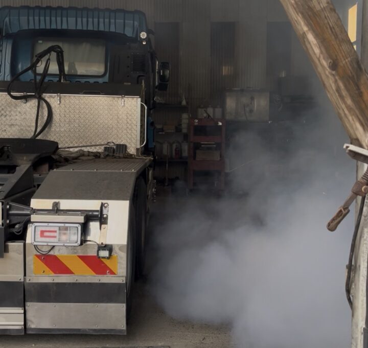 基準値越えだったDPD差圧が洗浄後は新品並みの数値になった（長崎県佐世保市・大型トラックいすゞ自動車ギガ）の画像