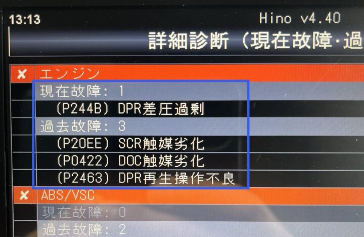 DPRトラブル発生後、6時間後には正常な状態に！すごい！（福岡県粕屋郡・大型トラック日野自動車プロフィア）の画像